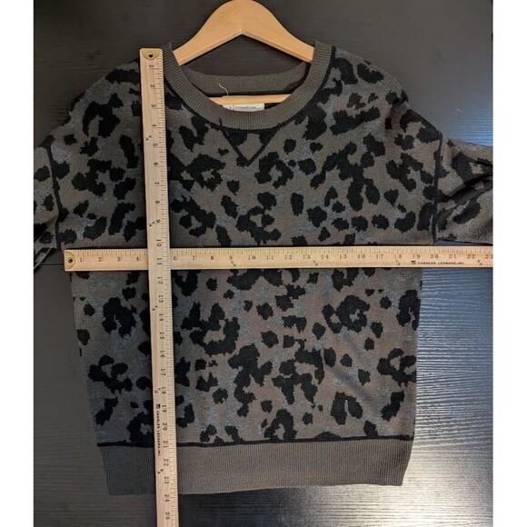 Anthropologie Ethan Sweater Leopard Animal Print Camo Pullover Women's XS - Picture 2 of 7